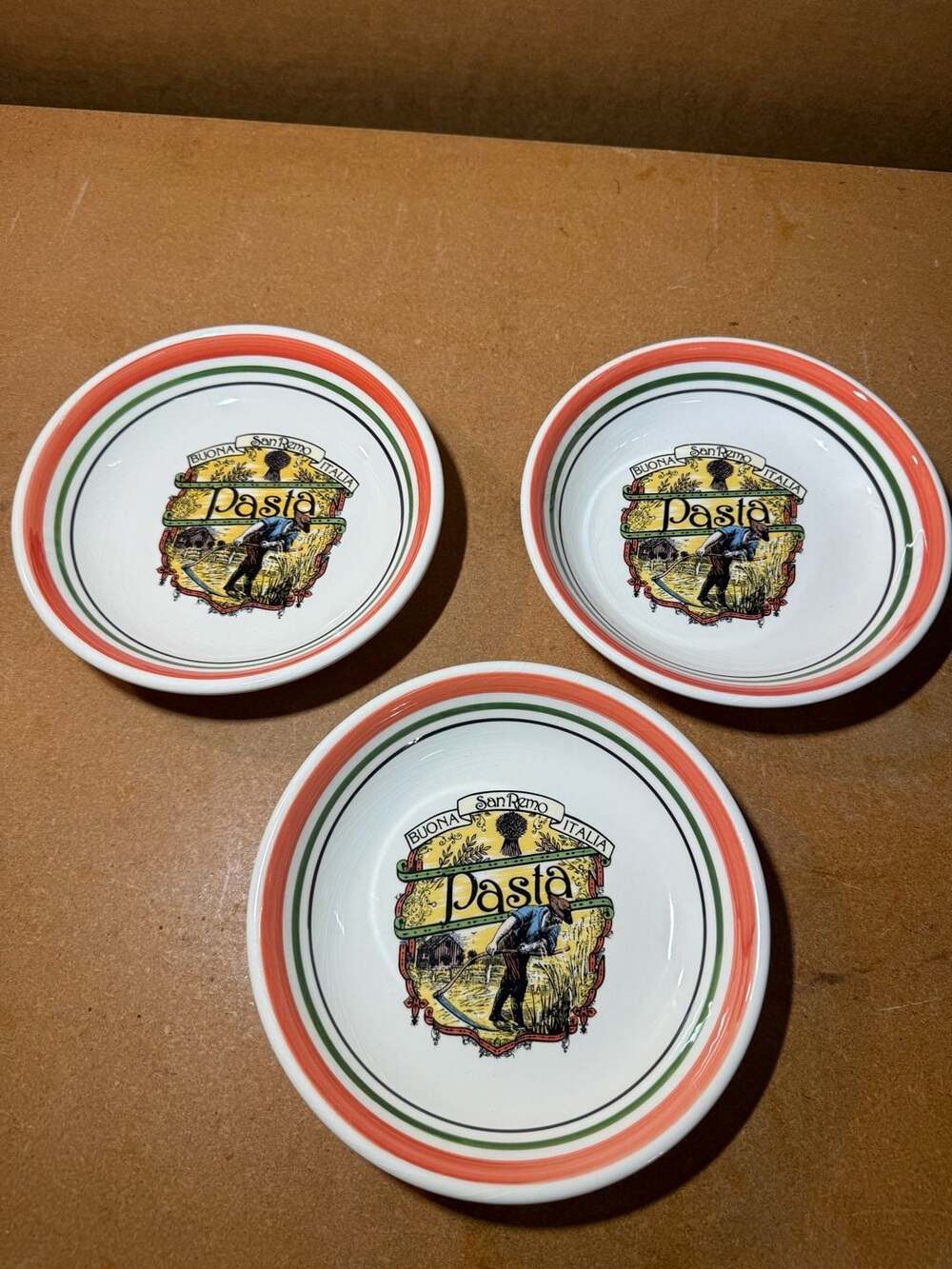 Himark San Remo Pasta Bowls Set of 3 Buona Italia Decor